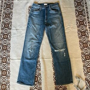 Mother High waisted rider ankle in kiss and make up again wash